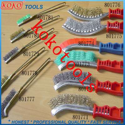 Various Scratch Knife Type BBQ Cleaning Steel Brush