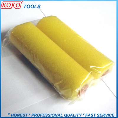 Yellow Foam Sponge 100mm/4" Mini Painting Roller Brush for Water Proof