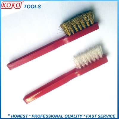 Mini Plastic Handle Nylon Brass Steel Wire Brushes