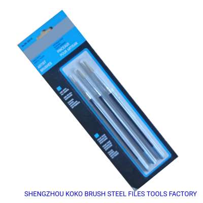 3PCS Set Bristles Finest White Bristle-Rounds Artist Brushes