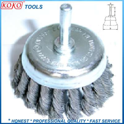 Shaft Mounted Twisted Steel Wire Cup Brushes