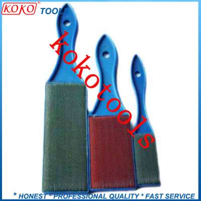 Plastic Handle Steel Files Cleaner Brushes