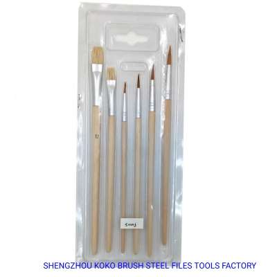 6PCS Packing Set Oil/Acrylic Brush