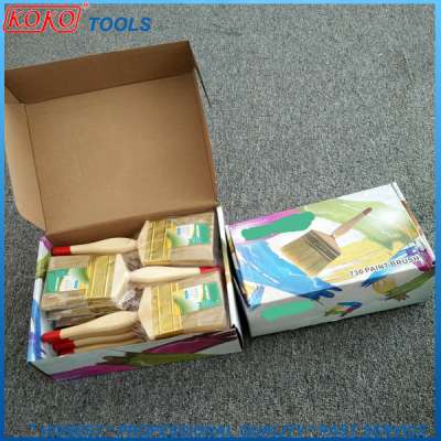 628 Red End Wooden Handle Mix Brisltls Brush in Color Box Packing