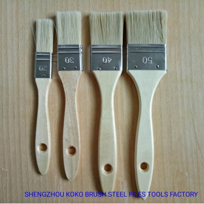 E02 Airbus Vanished Thin Wooden Handle Flat Paint Brush