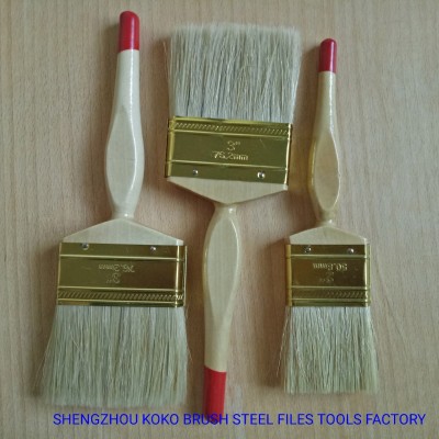 3PCS Natural Wood Handle Synthetic/Bristles Mixed Fibre Paintbrush