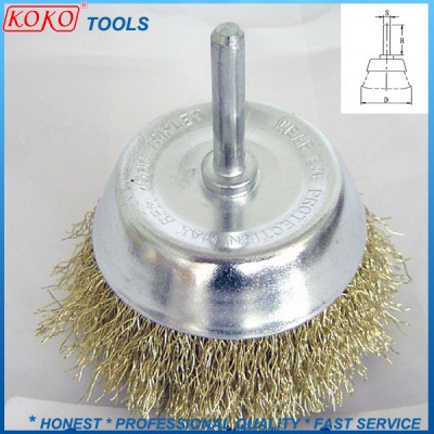 6mm Shaft Mounted Cup Brushes with Brass Wire