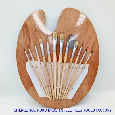 12PCS Size 24X30cm Wooden Palette Artist Brush